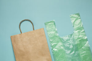 Paper bag and Plastic bag